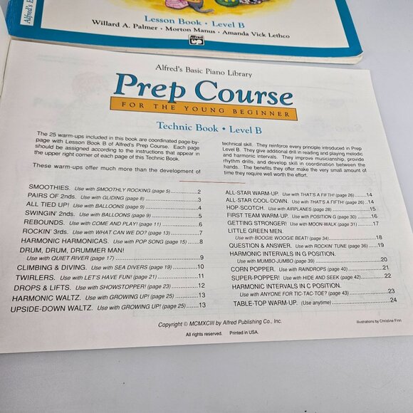 Alfreds Basic Piano Learning Prep Course Level B Lesson and Technic Books Lot 2 - Picture 8 of 15
